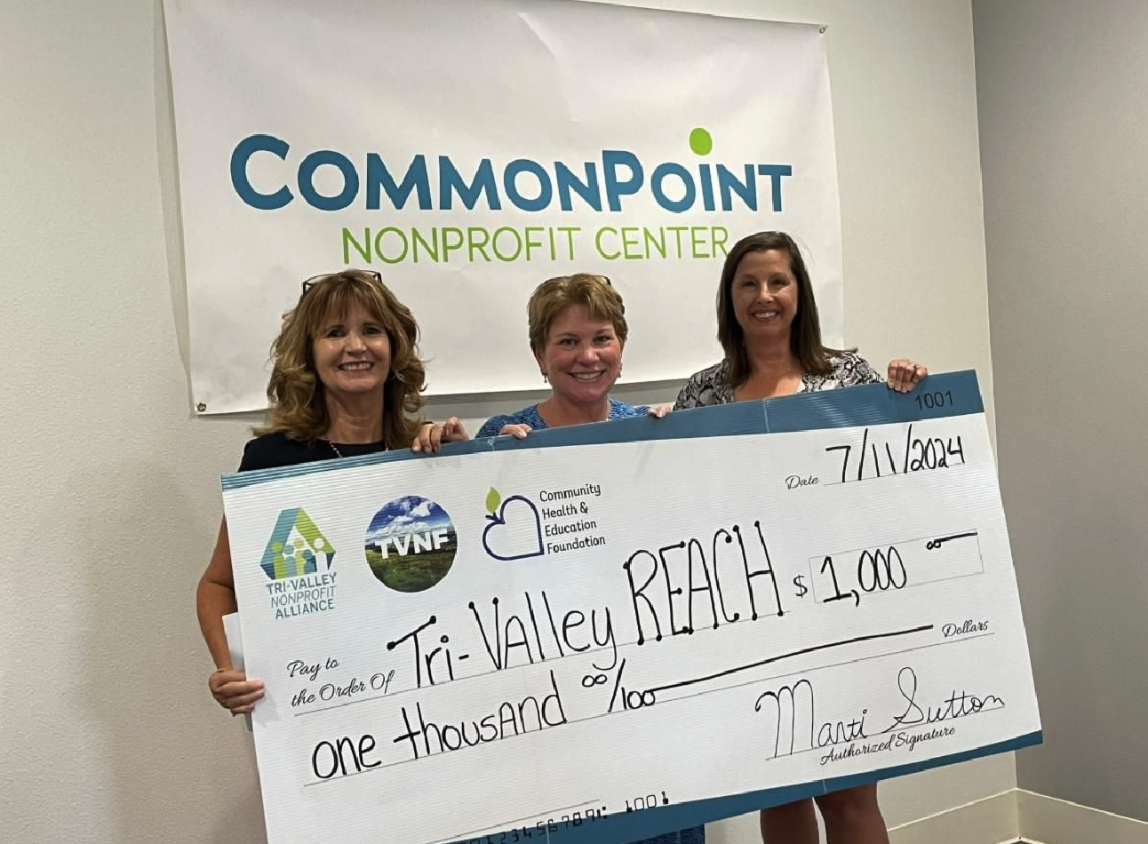 TVNPA Awards REACH $1,000 Grant
